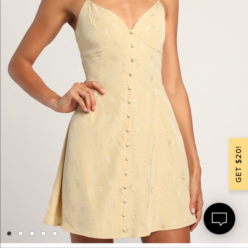 Yellow Floral Mini Dress Lulu’s